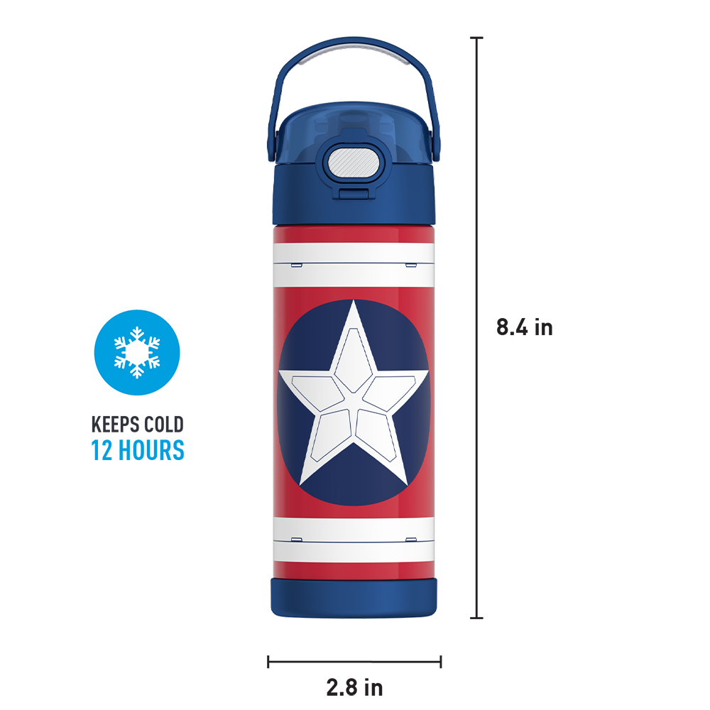 16oz FUNtainer® Water Bottle Captain America - Image 10