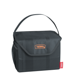 6 Can Cooler Charcoal Plaid
