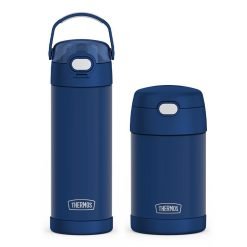 16oz FUNtainer® Water Bottle & Food Jar Bundle - Navy