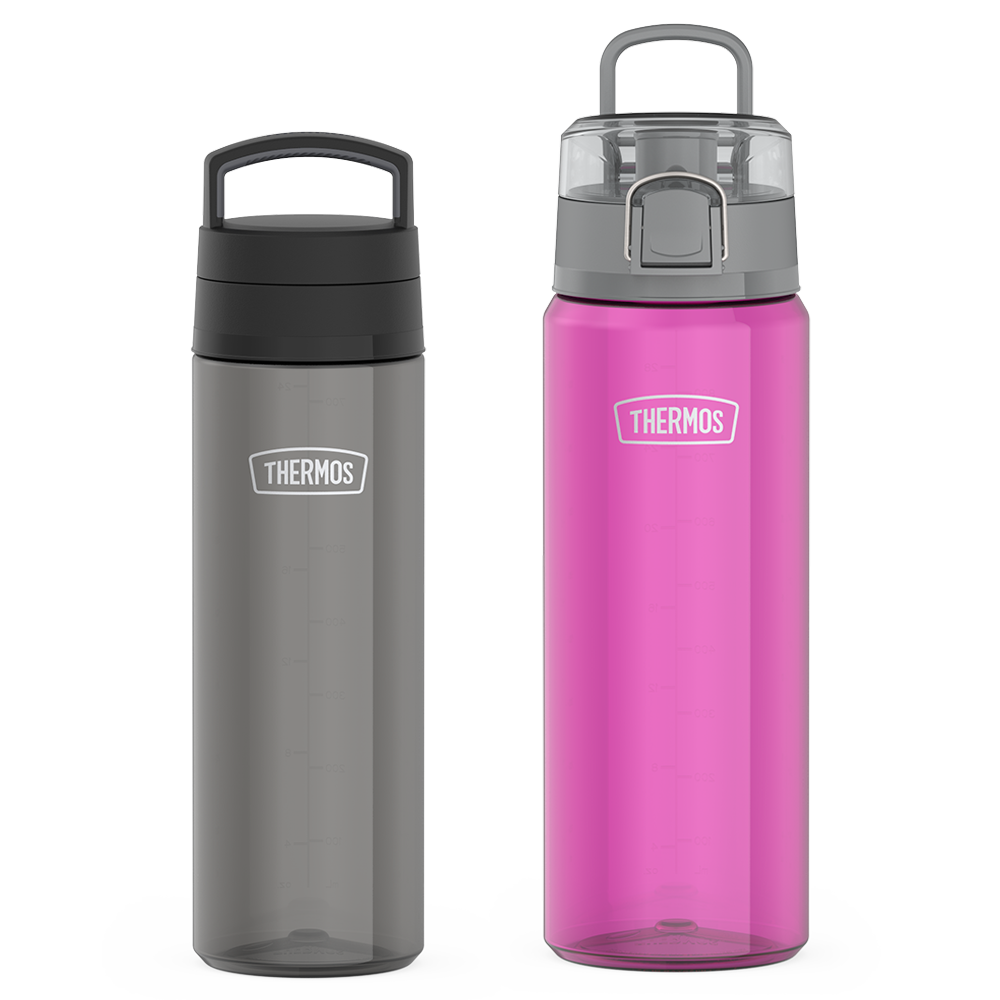 26oz Screw Top Lid & 32oz Spout Lid Tritan™ Water Bottle Bundle - Smoke & Aubergine