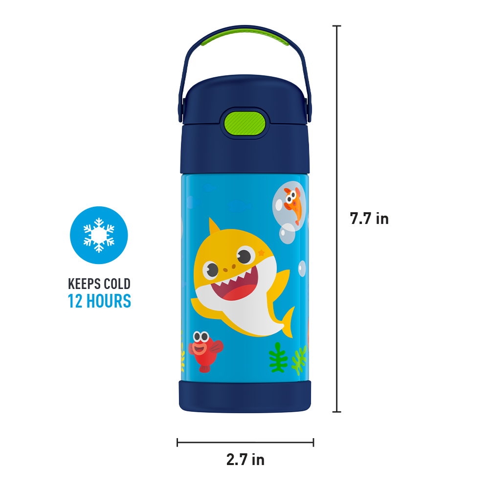 12oz FUNtainer® Water Bottle Baby Shark - Image 8