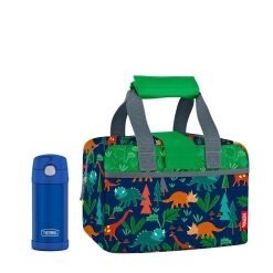 Alternative view of Lunch Duffle With 12oz FUNtainer® Solid Bottle Woodland Dino