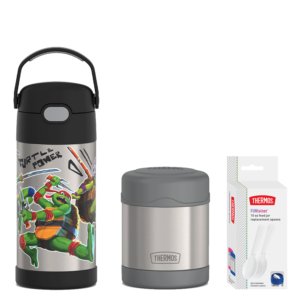 12oz Teenage Mutant Ninja Turtles Water Bottle & 10oz Food Jar