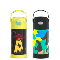 12oz FUNtainer® Water Bottles Out of This World & Neon Camo Bundle