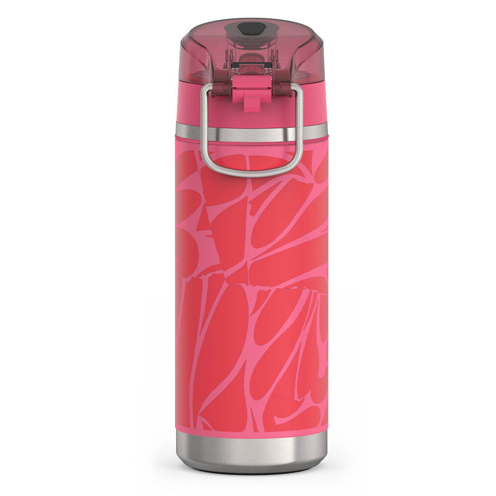 18oz Icon™ Kids Water Bottle With Spout Lid - Abstract Petals - Image 4