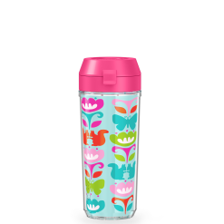 18oz Double Wall Water Bottle Squirrel Rows