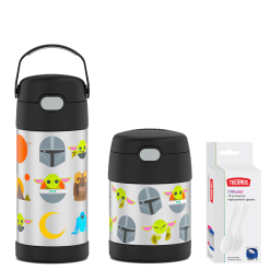 Mandalorian 12oz FUNtainer® Water Bottle & 10oz Food Jar Bundle