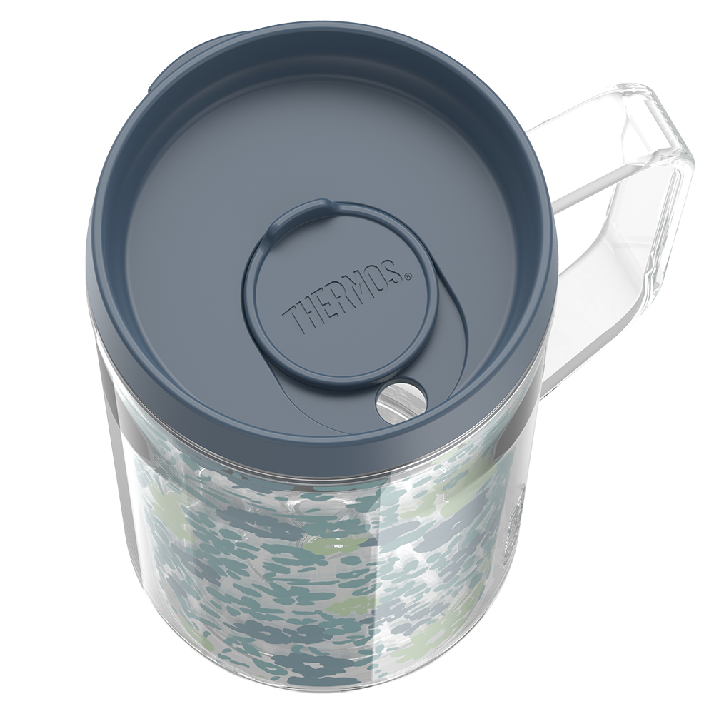 16oz Double Wall Desk Mug Blue Floral - Image 4