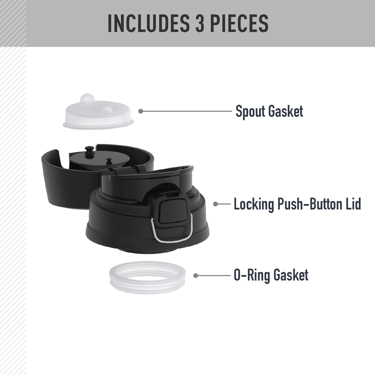24oz STAINLESS KING™ DIRECT DRINK BOTTLE - REPLACEMENT LID - Image 3