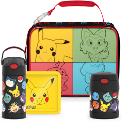 Pokémon Bundle - Soft Lunch Box, 12oz FUNtainer® Water Bottle, 10oz FUNtainer® Food Jar & Hard Ice